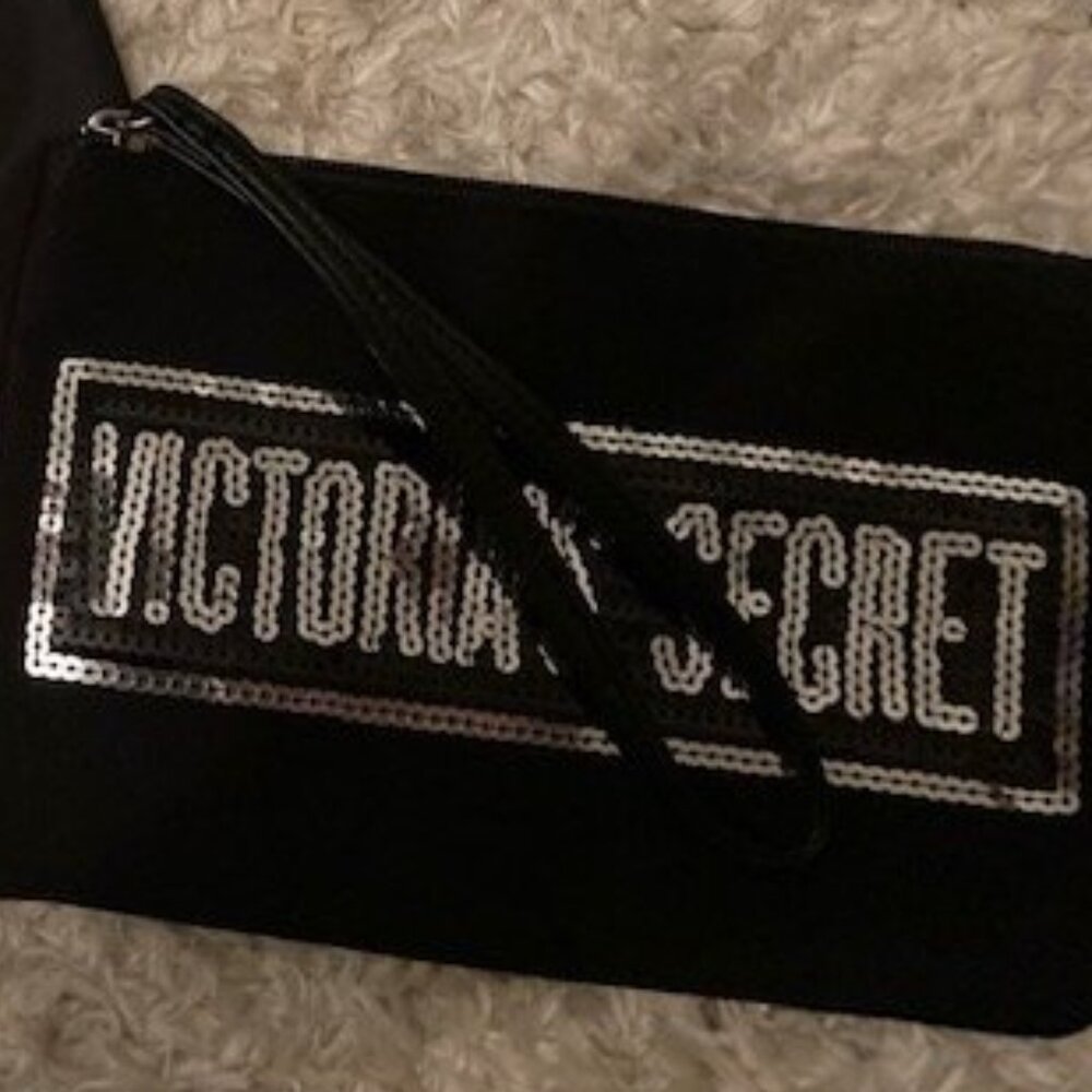 Victoria Secret Cosmetic Bag, Clutch, or Wristlet, with Sequin.